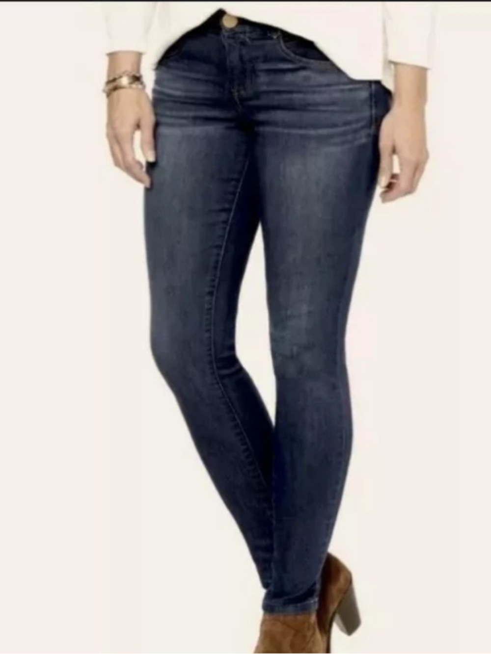 Democracy Women's Dark Indigo Skinny Blue Jeans Stretch Denim Size 8